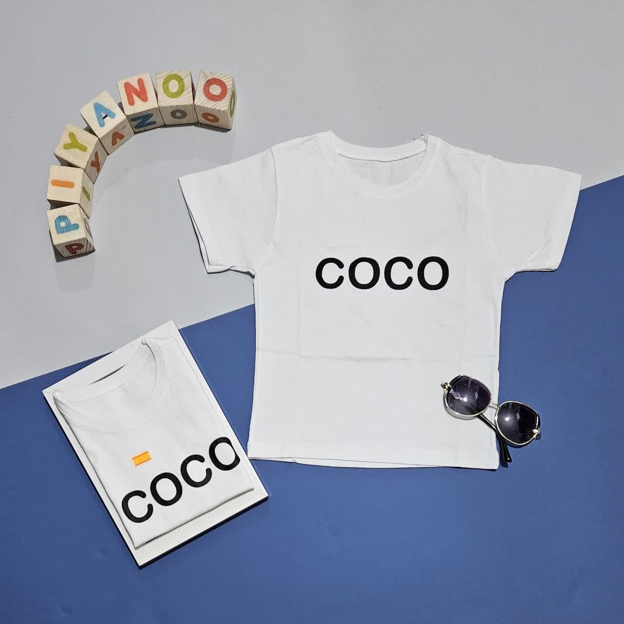 تیشرت سفید coco کد:۶۰۴۳